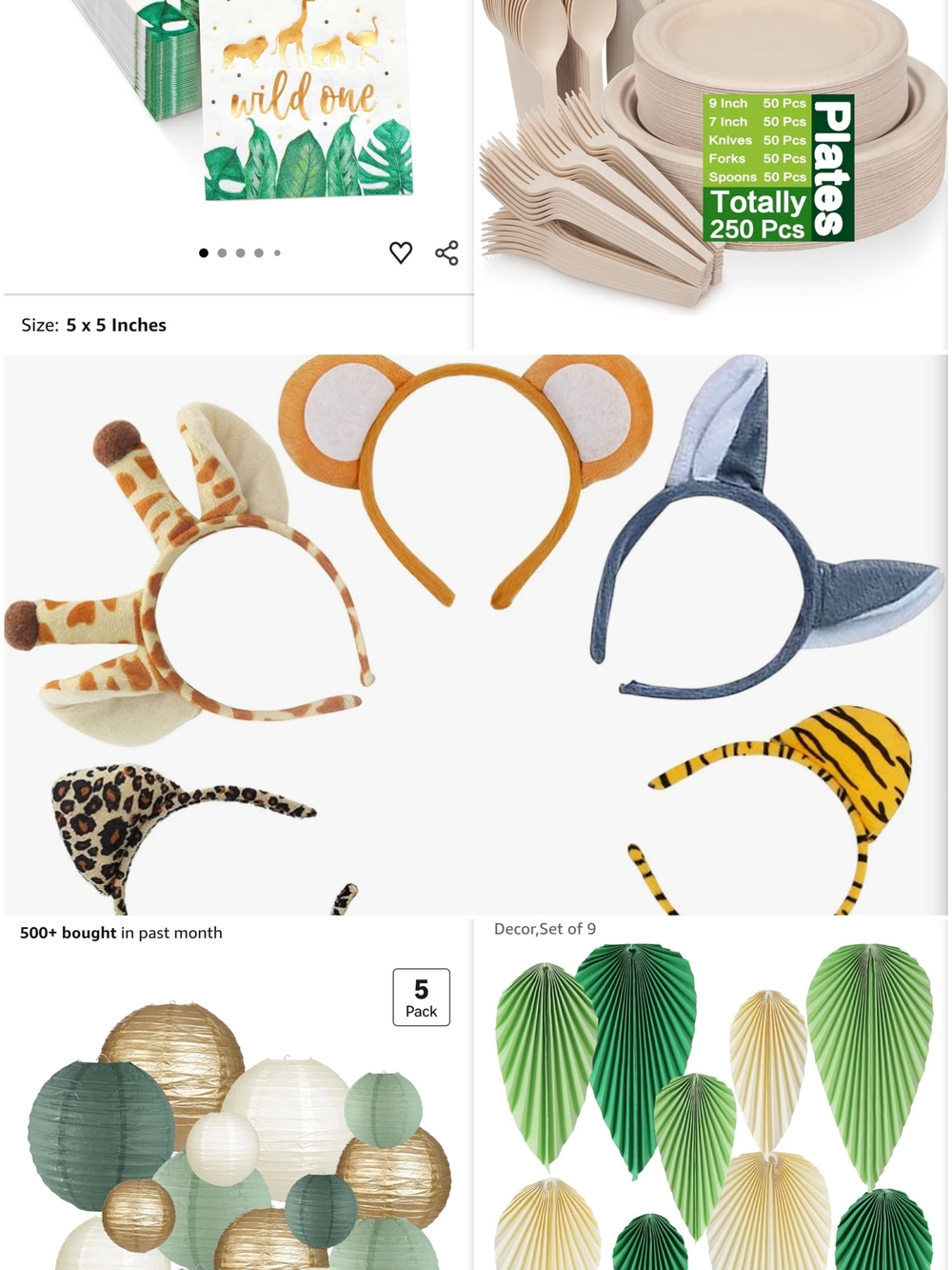 Safari Themed Party Supplies